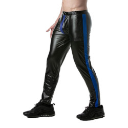 LEADER Pantalon avec Zip Brut Noir-Bleu